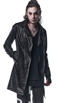 《予約品》 LongW-Riders ライダースジャケット CowHide / Black 【kiryuyrik】 11月入荷予定