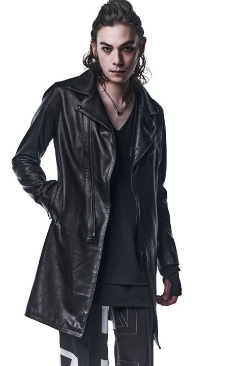 《予約品》 LongW-Riders ライダースジャケット CowHide / Black 【kiryuyrik】 11月入荷予定