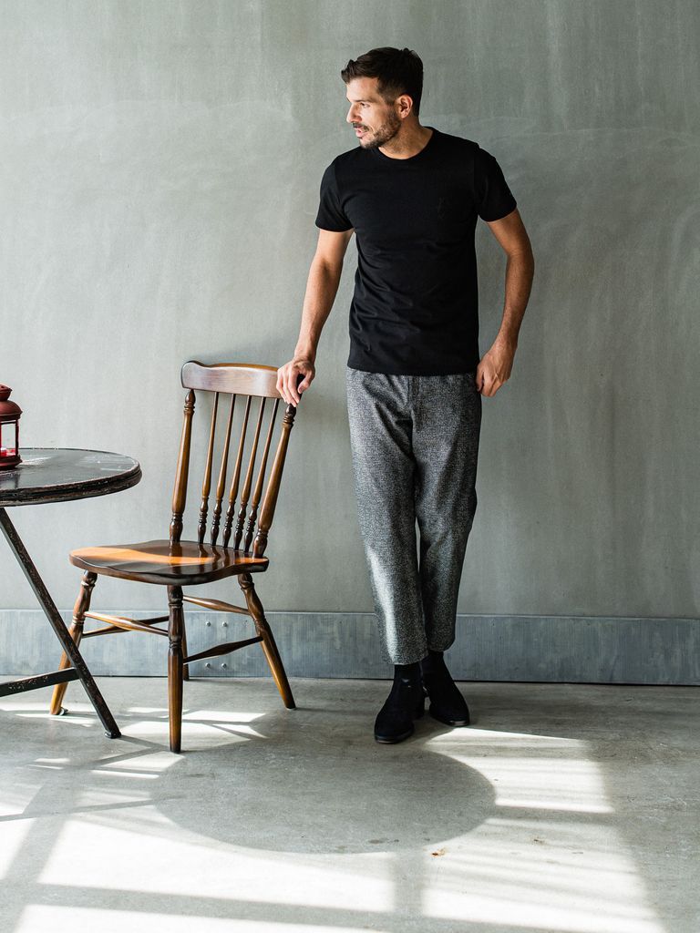 《予約品3月3日18：00締め》 PAT WIDE EASY PANTS / イージーパンツ / グレーブラック