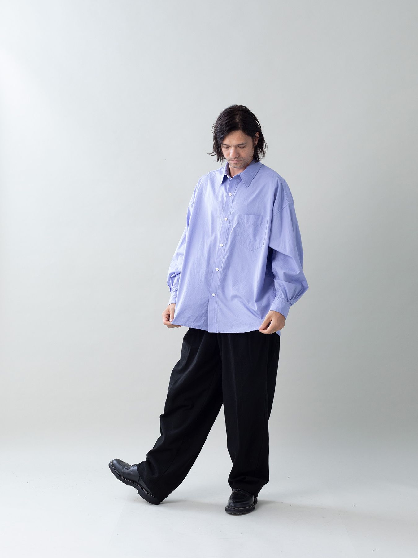 【予約品 5月6日(水) 締切】DRIFT-SHIRTS / ワイドシャツ / サックス