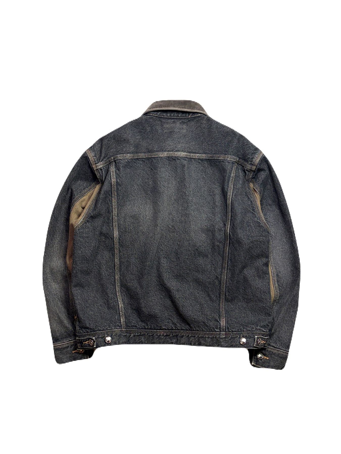 【予約品 3月9日(月) 18:00 締切】VIN/DEN/JK USED/SWAR / USED加工 クリスタルクロスガン ヴィンテージ デニム ジャケット / ブラック