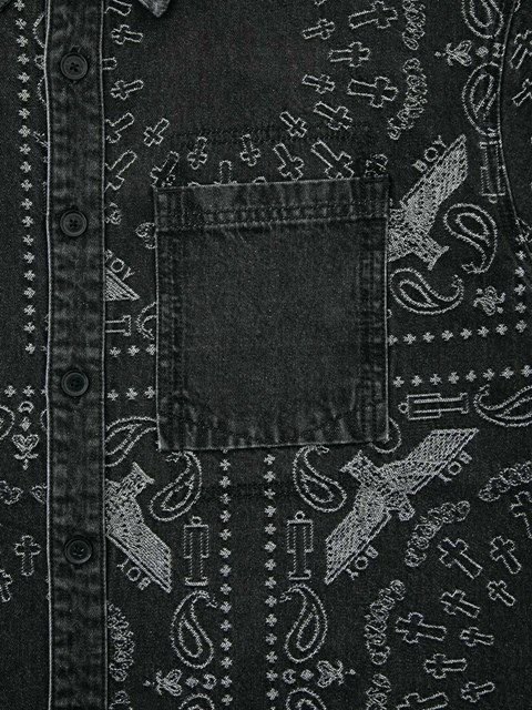 BANDANA DENIM SHIRT / シャツ / ブラック 【BOY LONDON】