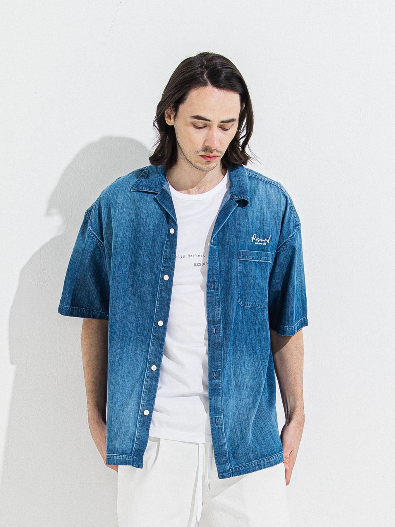 【予約品 】ZACK HALF DENIM SHIRT / ザックハーフスリーブデニムシャツ / ダークインディゴ