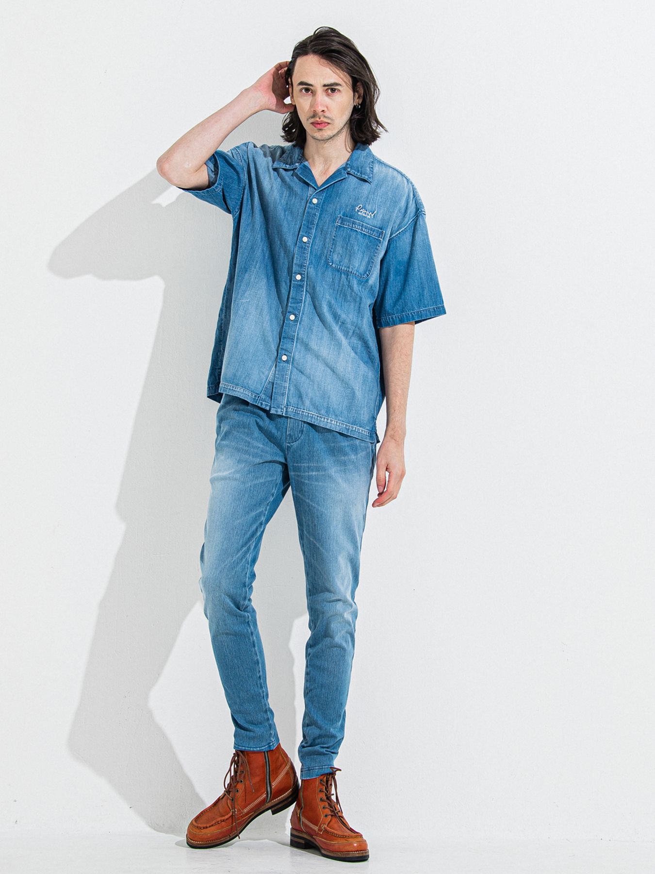 【予約品 】DENIM JERSEY CHRIS EASY TUCK PT / デニムジャージクリスイージータックパンツ / ライトインディゴ