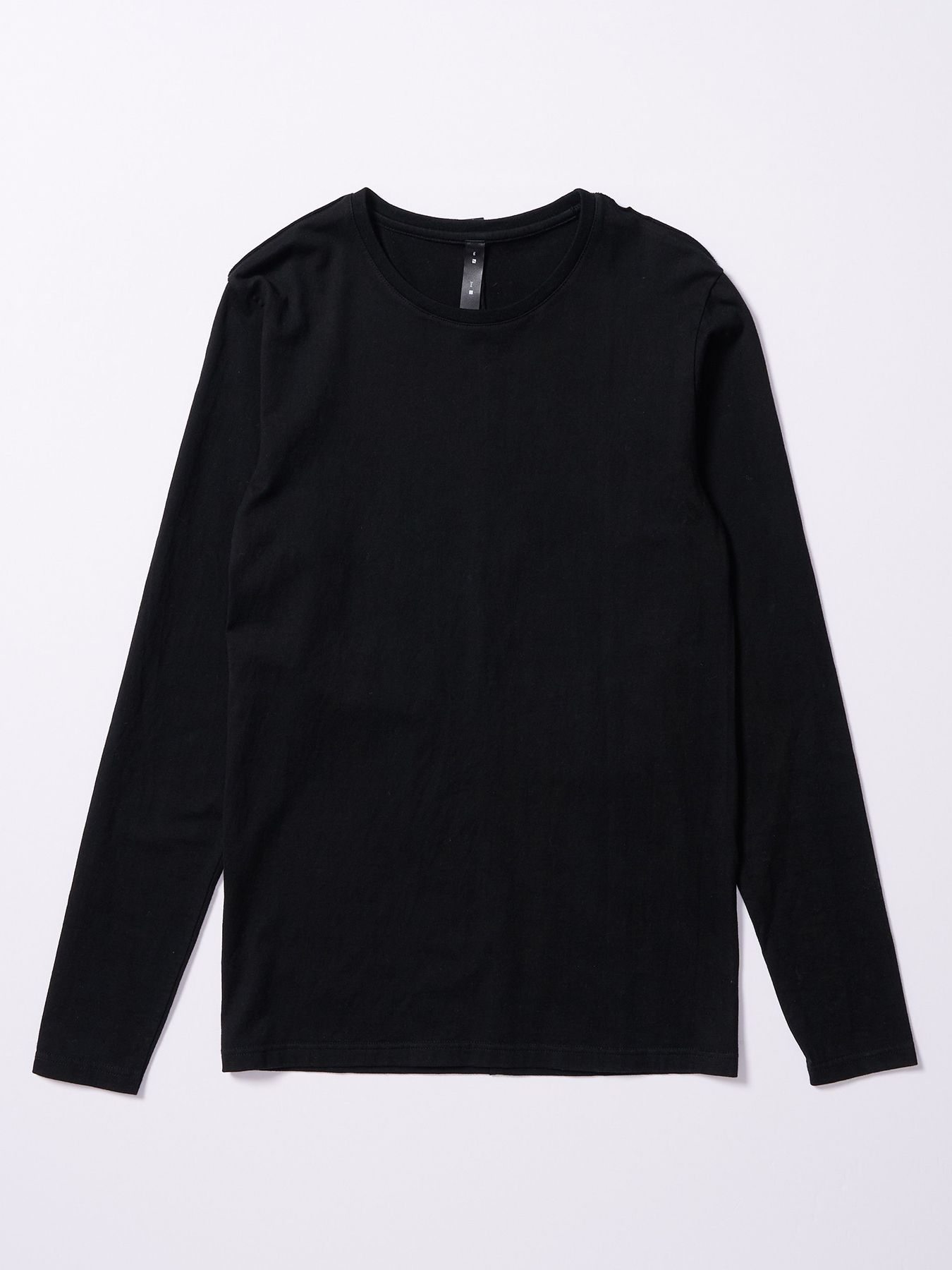 【予約品 4月19日(日) 18時締切】slim basic crew-neck L/S / スリムベーシック クルーネック ショートスリーブ / ディープブラック