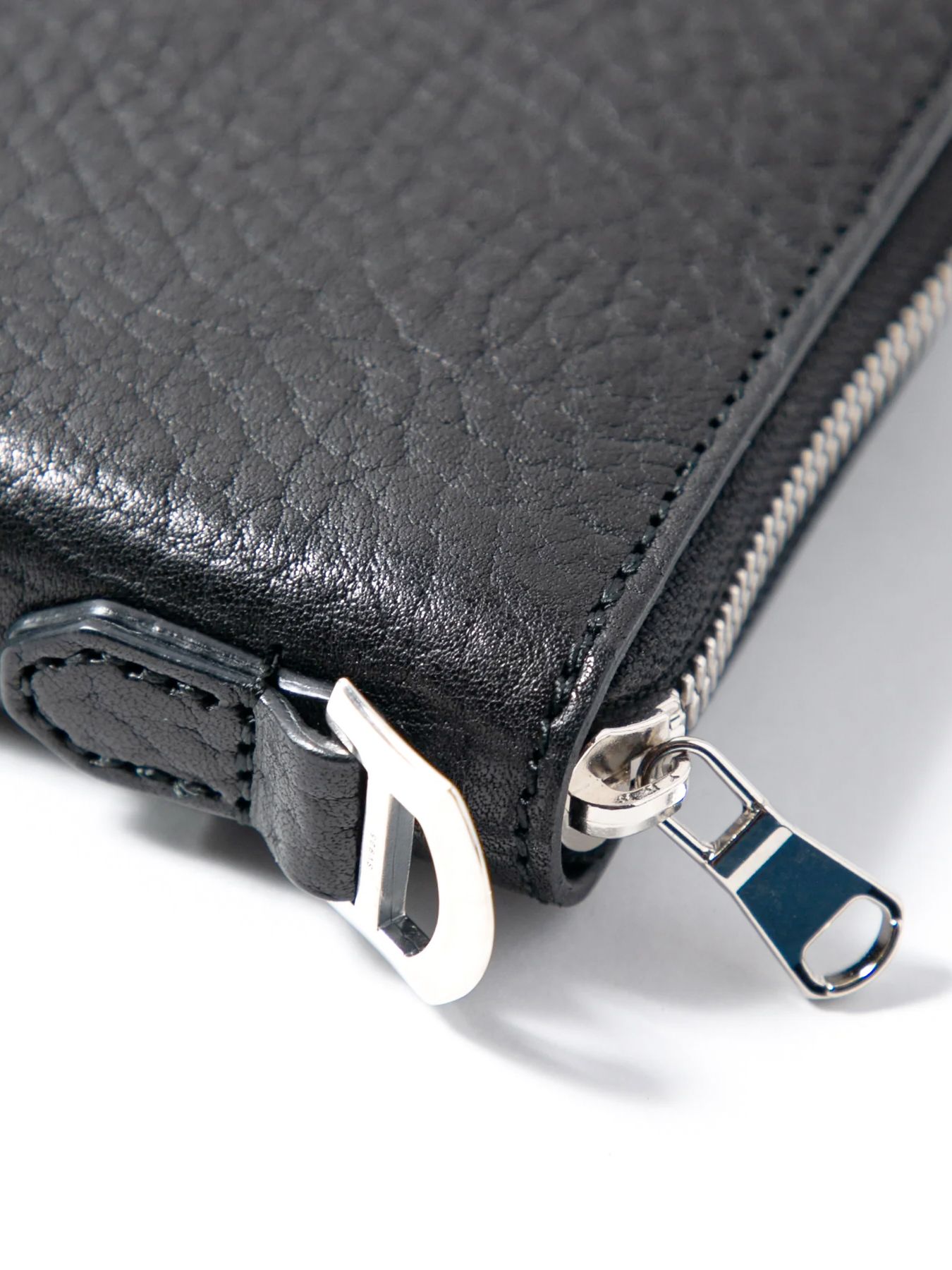 Pit Vegetable Full Tanned Shrunken Steerhide Round Wallet / フルタンニン ピット鞣し シュリンク ステア ハイド ラウンドウォレット / ブラック