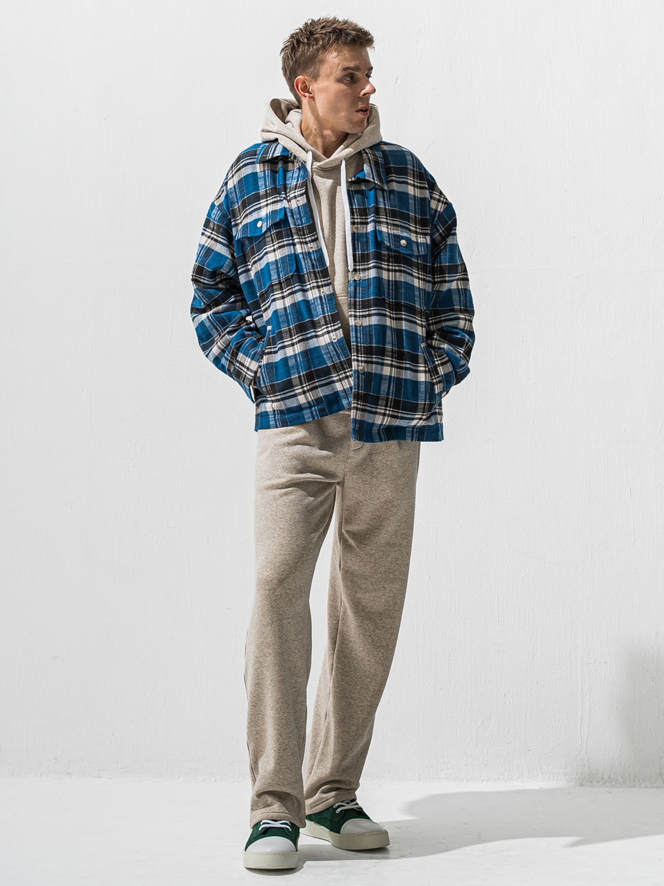 【予約品 9月6日(日) 締切】RC VELOURS FLEECE HOODIE / RCレザーワッペン 裏起毛 ルーズフーディー / ブラウン