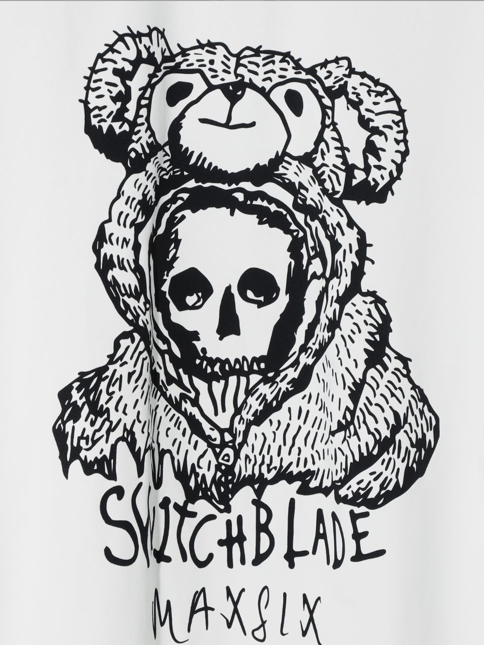 SWITCHBLADE × MAXSIX SKULL BEAR TEE / Tシャツ / WHITE