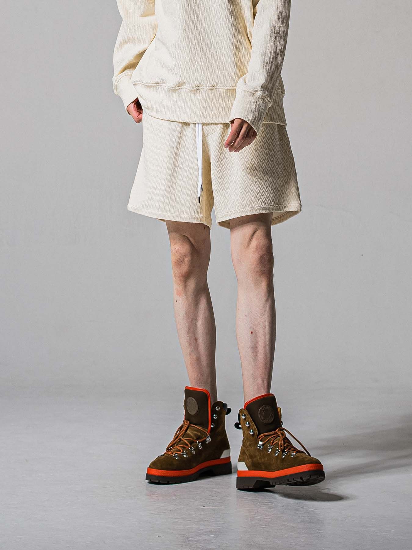 【予約品 11月16日(日) 締切】BLISTER KNIT HALF PT / ブリスターニットハーフパンツ / オフ