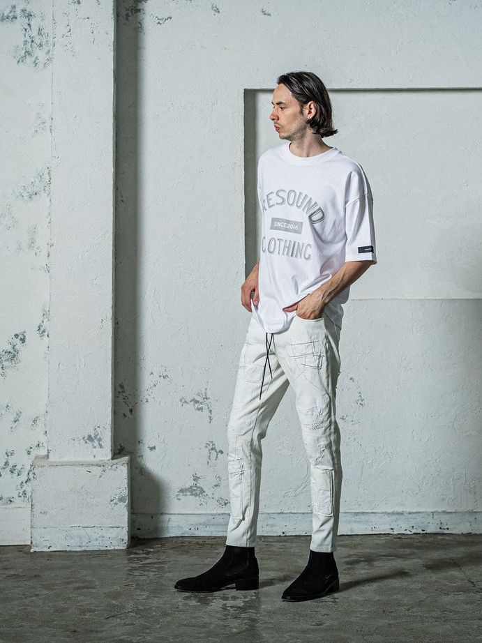 《予約11月17日19時締め》 college overT / オーバーTシャツ / ホワイト