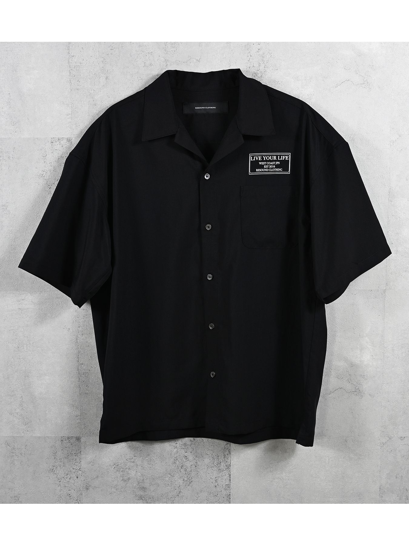 ZACK HALF SHIRT / ザックハーフスリーブシャツ / ブラックプリント