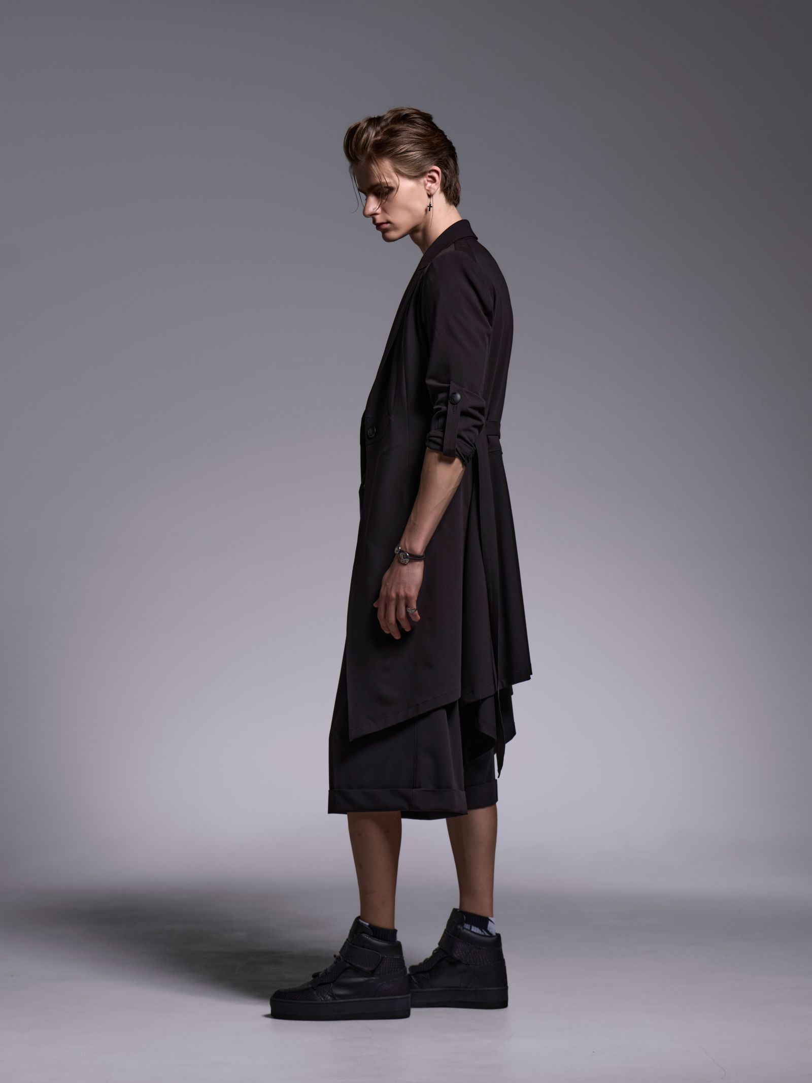 【予約品 1月4日(日) 締切】3/4 Wide Slacks / 七部丈 ワイドスラックス / ブラック