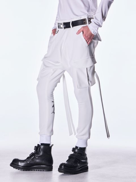 【予約品 6月29日(月) 締切】Double Knit Jersey Sarrouel Pants / サルエルパンツ / ホワイト