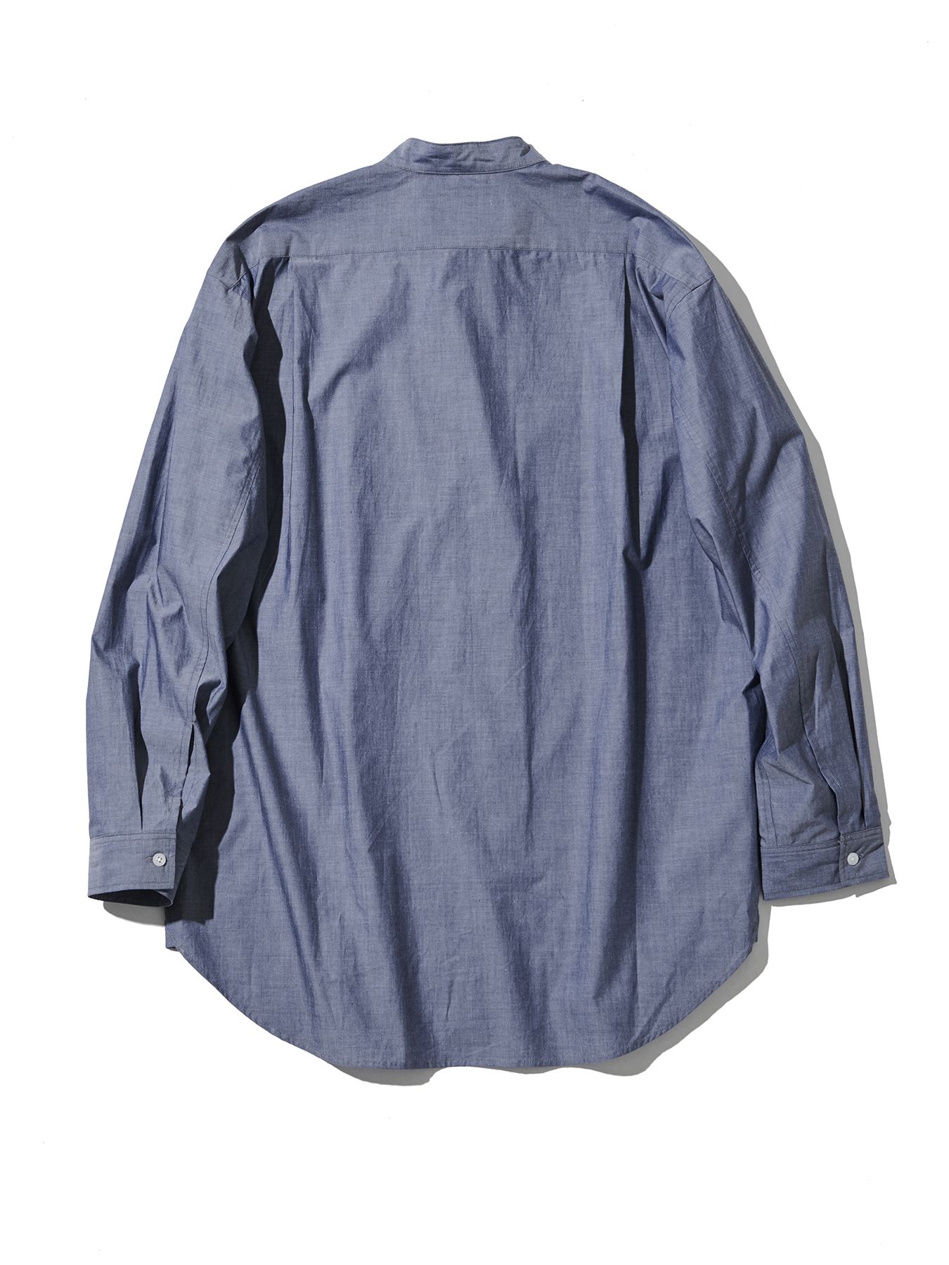 【予約品 10月9日(木) 締切】muta Oversized Band Collar Shirt / バンドカラーシャツ / ネイビー【Acanthus × muta MARINE】