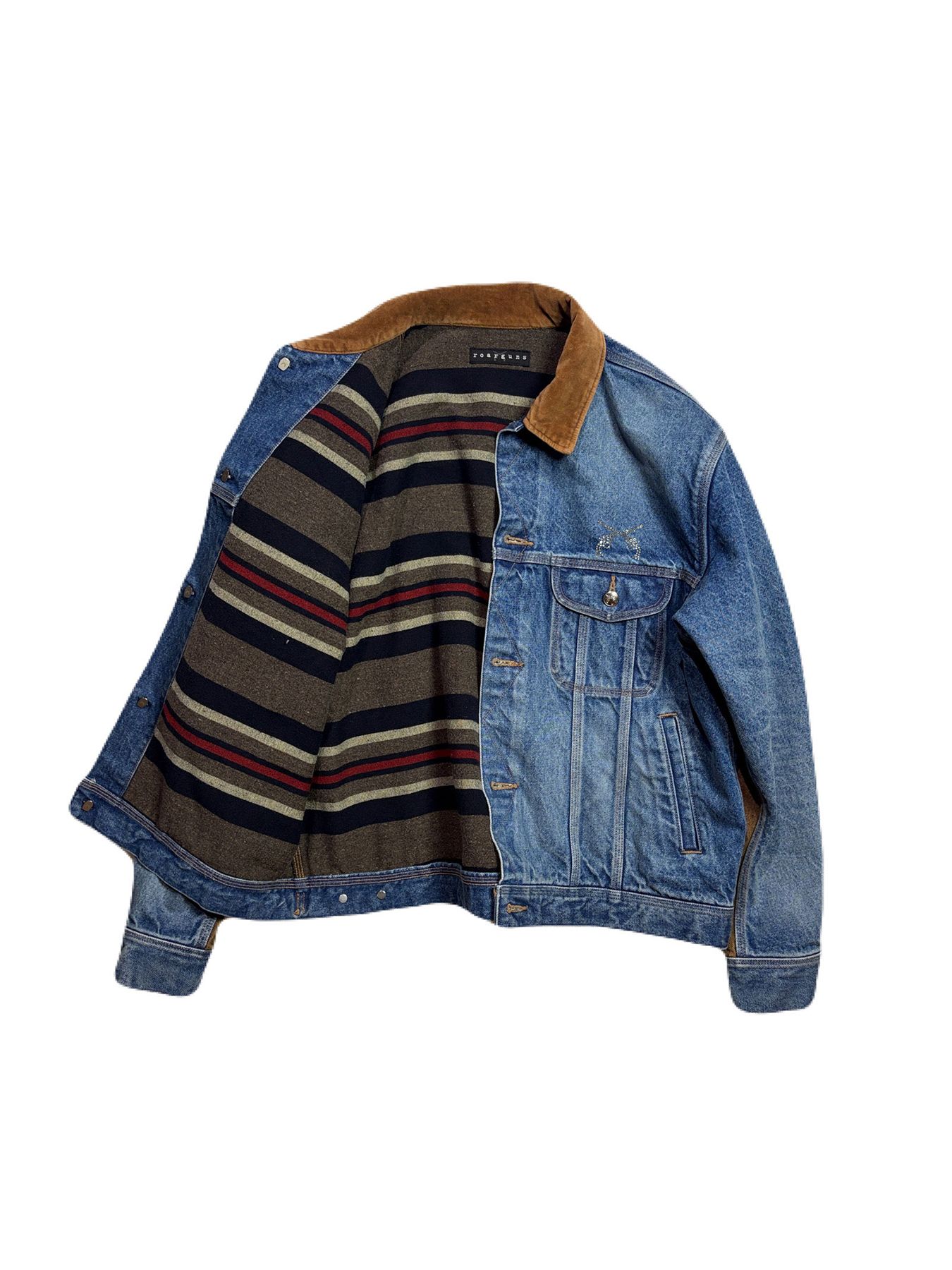 【予約品 3月9日(月) 18:00 締切】VIN/DEN/JK USED/SWAR / USED加工 クリスタルクロスガン ヴィンテージ デニム ジャケット / ブルー