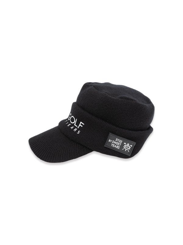 KNIT WORK CAP｜ブラック 【SY32 by SWEET YEARS GOLF】