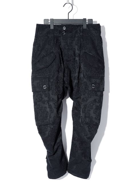 【予約完売】 JACQUARD TAPERED RIDING PT / ジャガードパンツ / BLACK