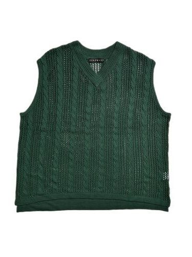 《予約品8月31日 23時55分締め》 KNIT VEST / ベスト / グリーン 【roarguns 】 2024年2月入荷予定