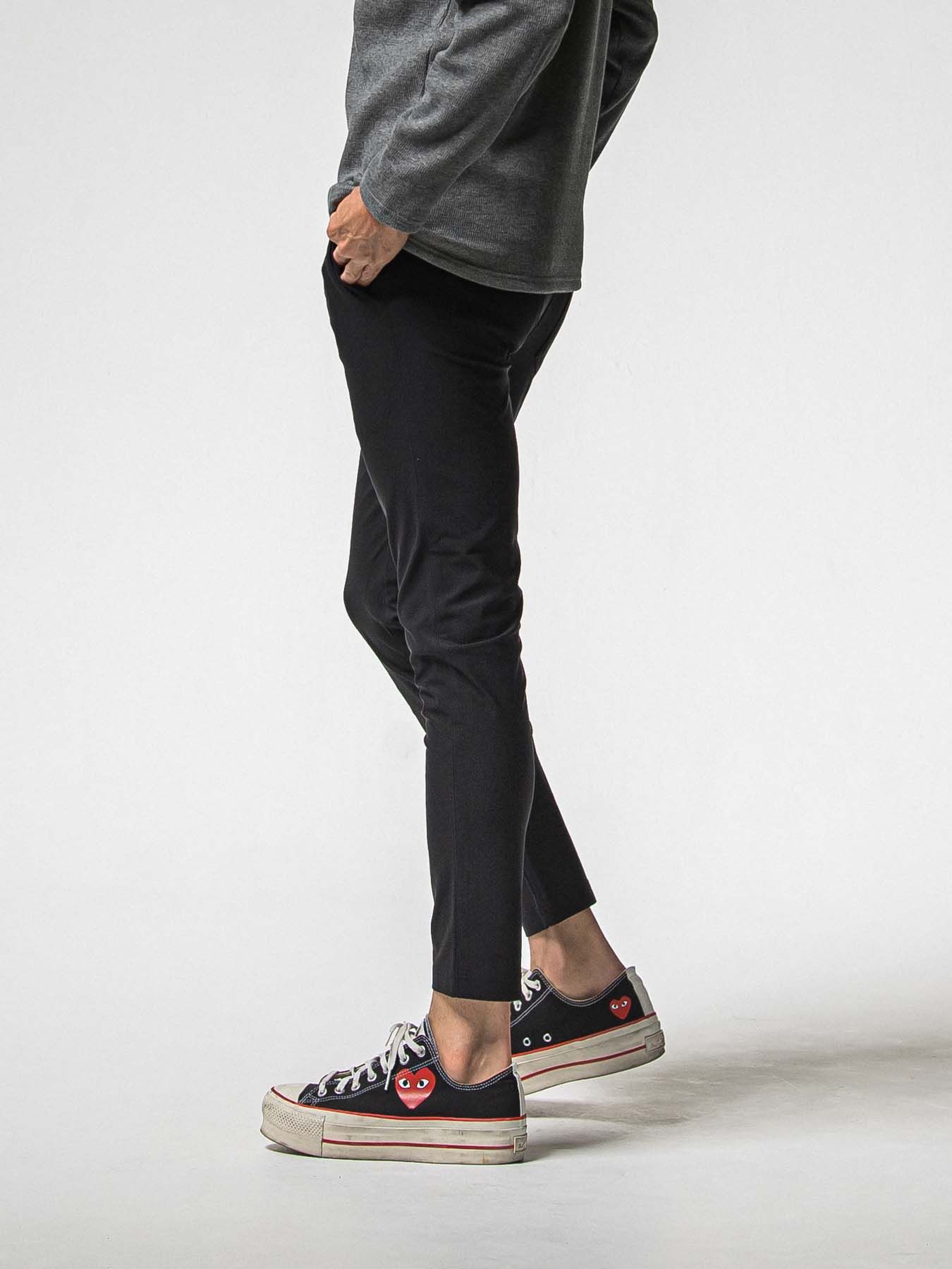 【予約品 8月31日(日) 締切】CHRIS EASY HEAT TUCK PANTS / クリス イージー ヒートタックパンツ / ブラック