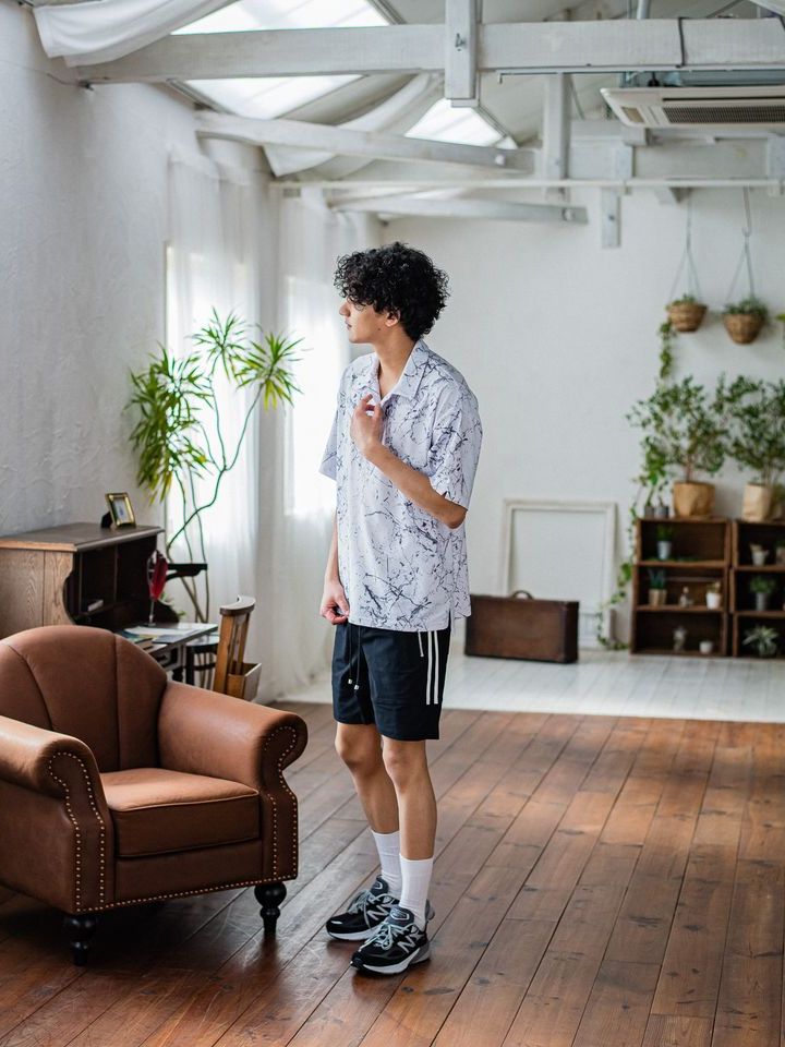 《予約品3月3日18：00締め》 RUSH OVER POLO / ラッシュガードポロシャツ / ペイントホワイト