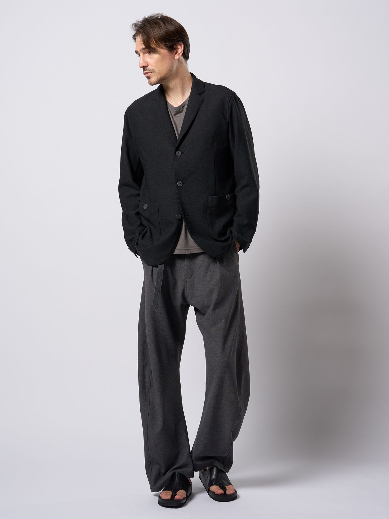 【予約品 9月23日(火) 締切】relax single jacket / リラックスシングルジャケット / ブラック