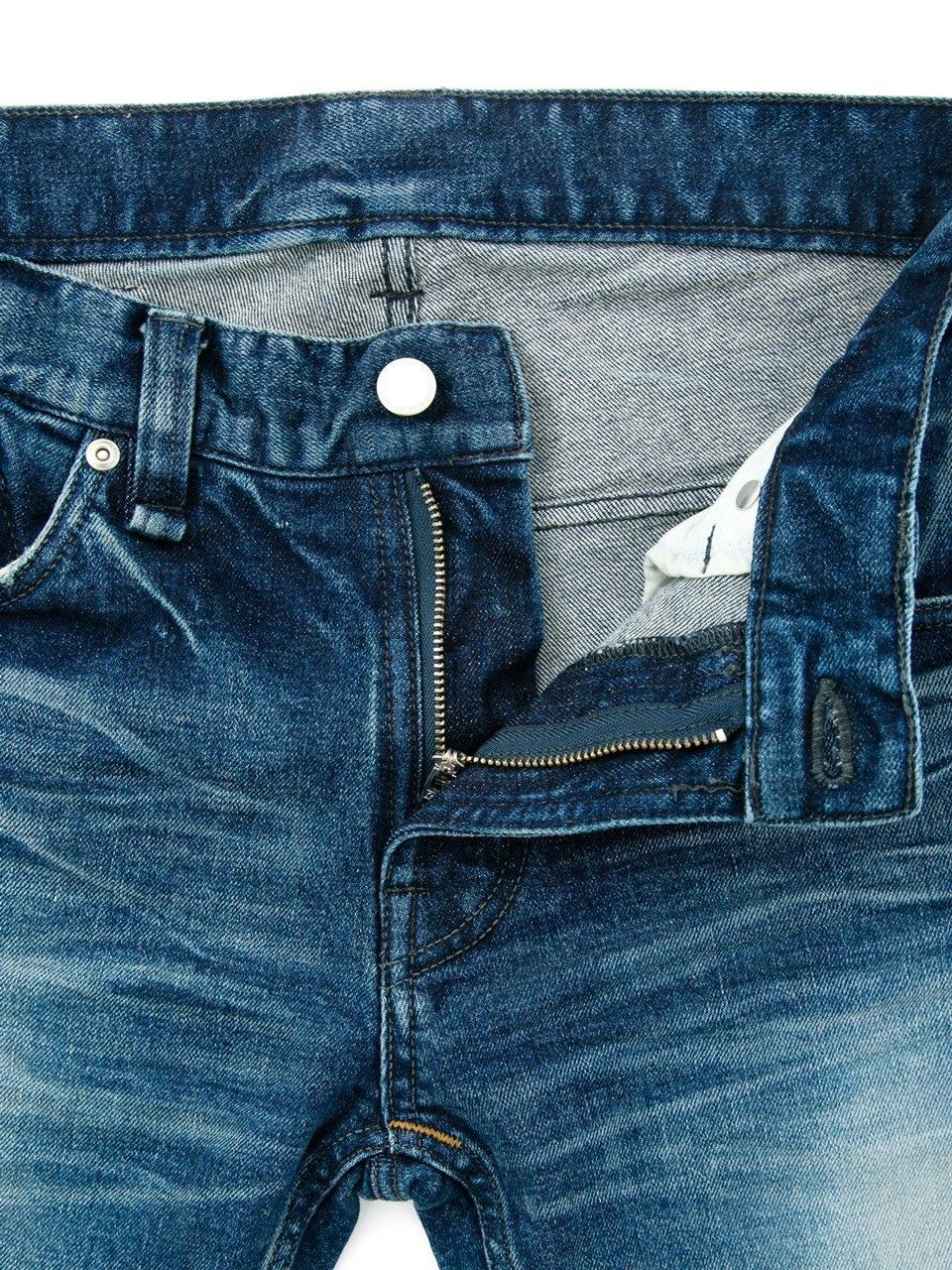 12.5oz Organic Cotton Stretch Denim Tight Straight Jeans / 12.5oz オーガニックコットン ストレッチデニム タイトストレート  / TIGHT JOE  / インディゴUSED