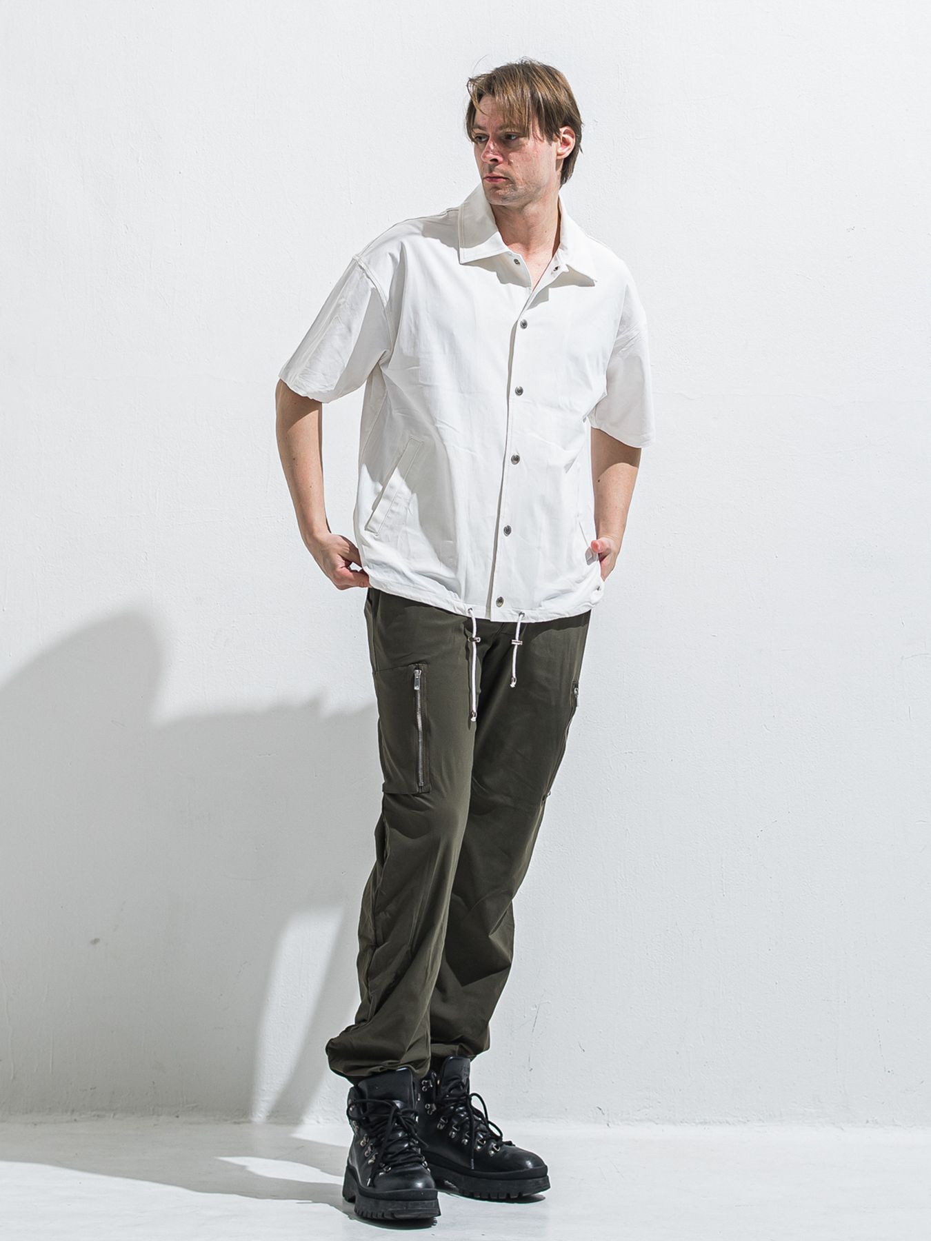 【予約品 2月15日(日) 18:00 締切】DAVID NYLON CARGO PANTS/ ミリタリーナイロンカーゴパンツ / カーキ