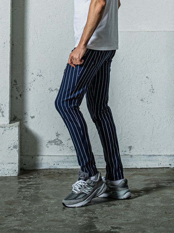 《予約11月17日19時締め》 CHRIS EASY  PANTS / イージーパンツ / ネイビー・ストライプ