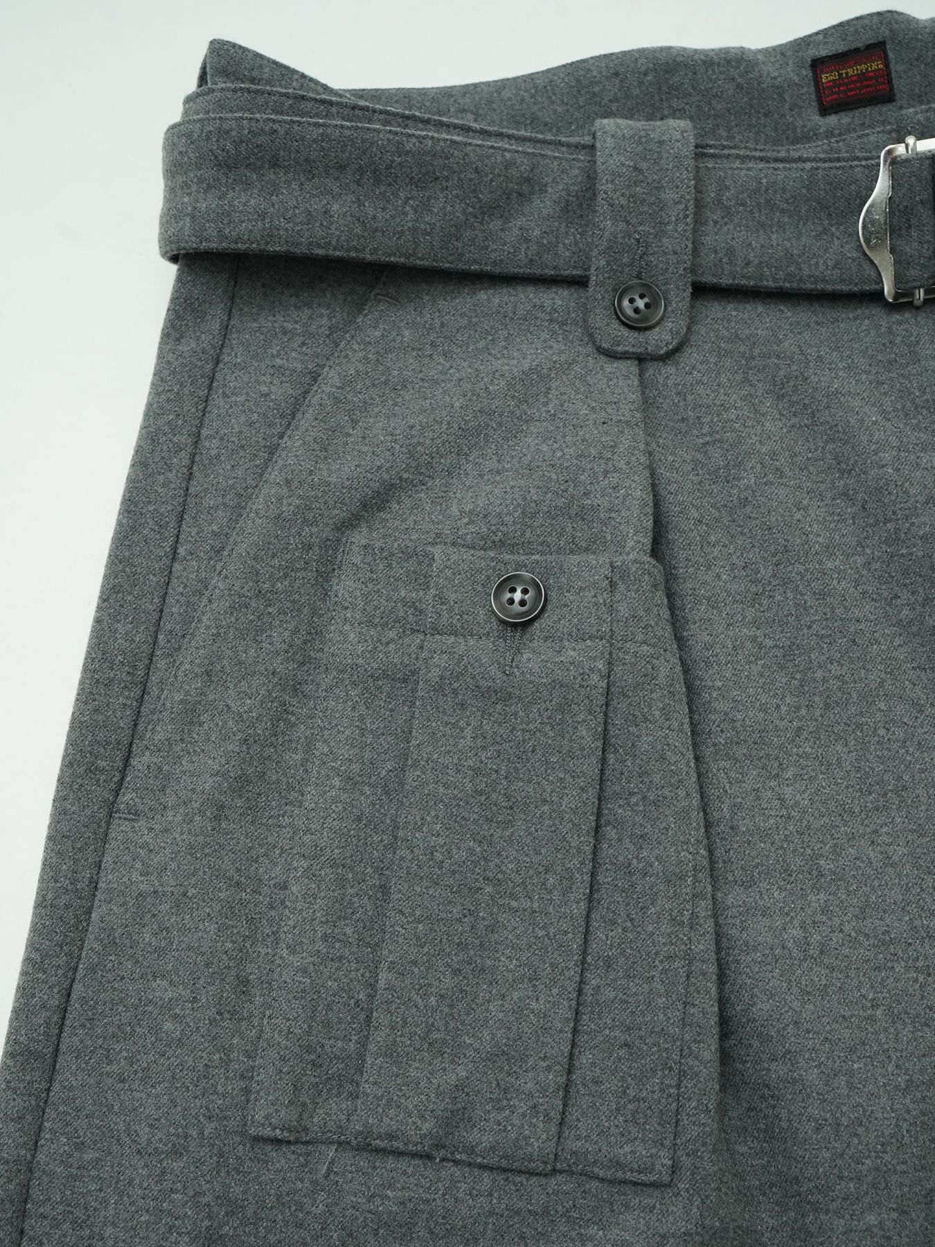 【予約品 】WOOLPILOTPANTS / ウールミリタリーパンツ / 杢ライトグレー