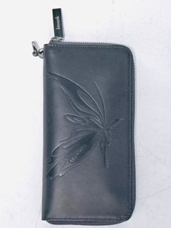 【予約】Cow Wallet / 革ジップ長財布ブラック 【kiryuyrik】