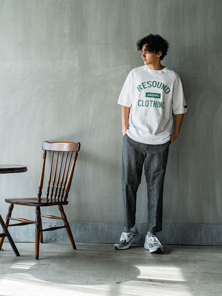 《予約品3月3日18：00締め》 college half sleave / ハーフスリーブT / ホワイト