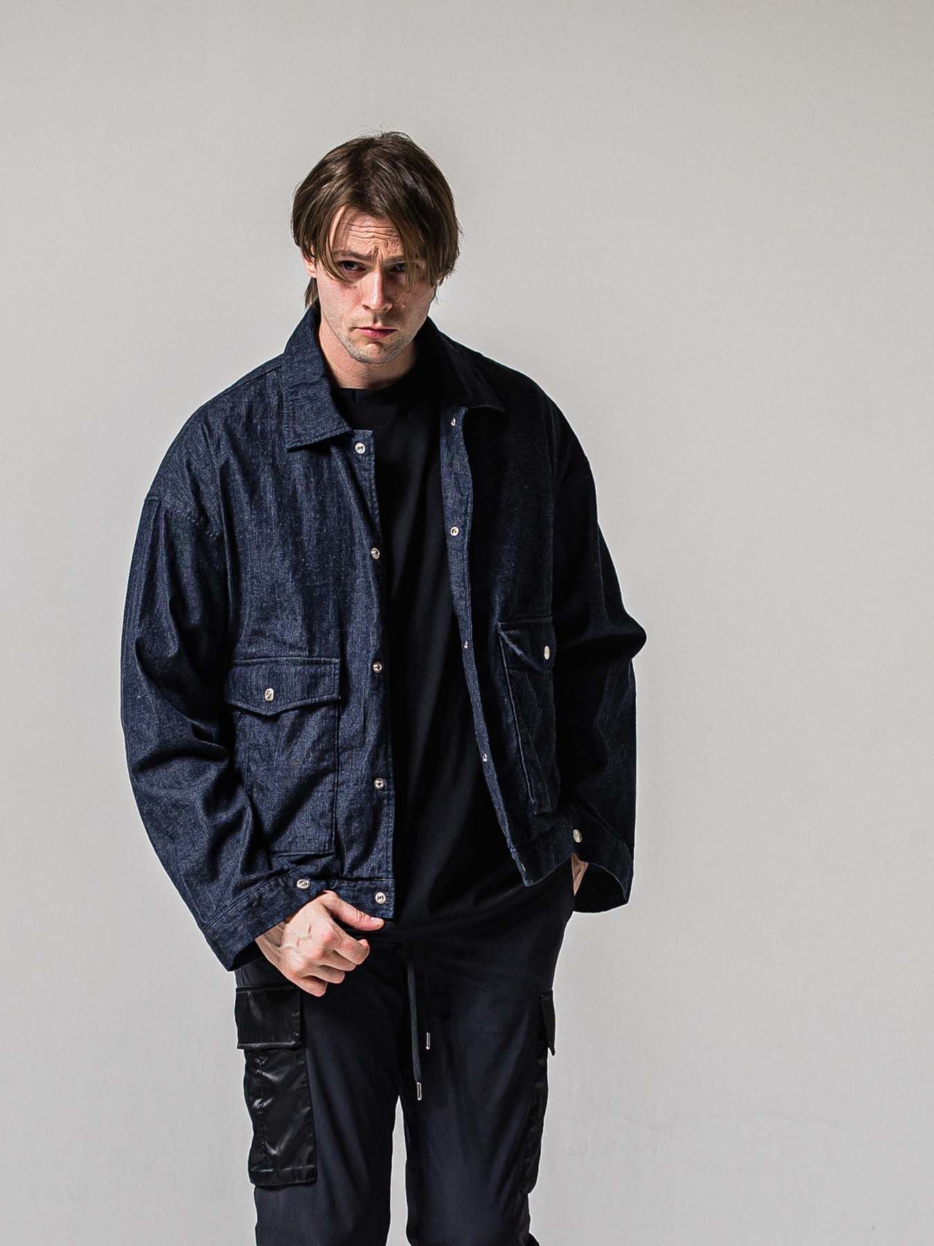 【予約品 11月16日(日) 締切】LDENIM AG FLIGHT JK / ライトデニム ミリタリージャケット / インディゴワンウォッシュ