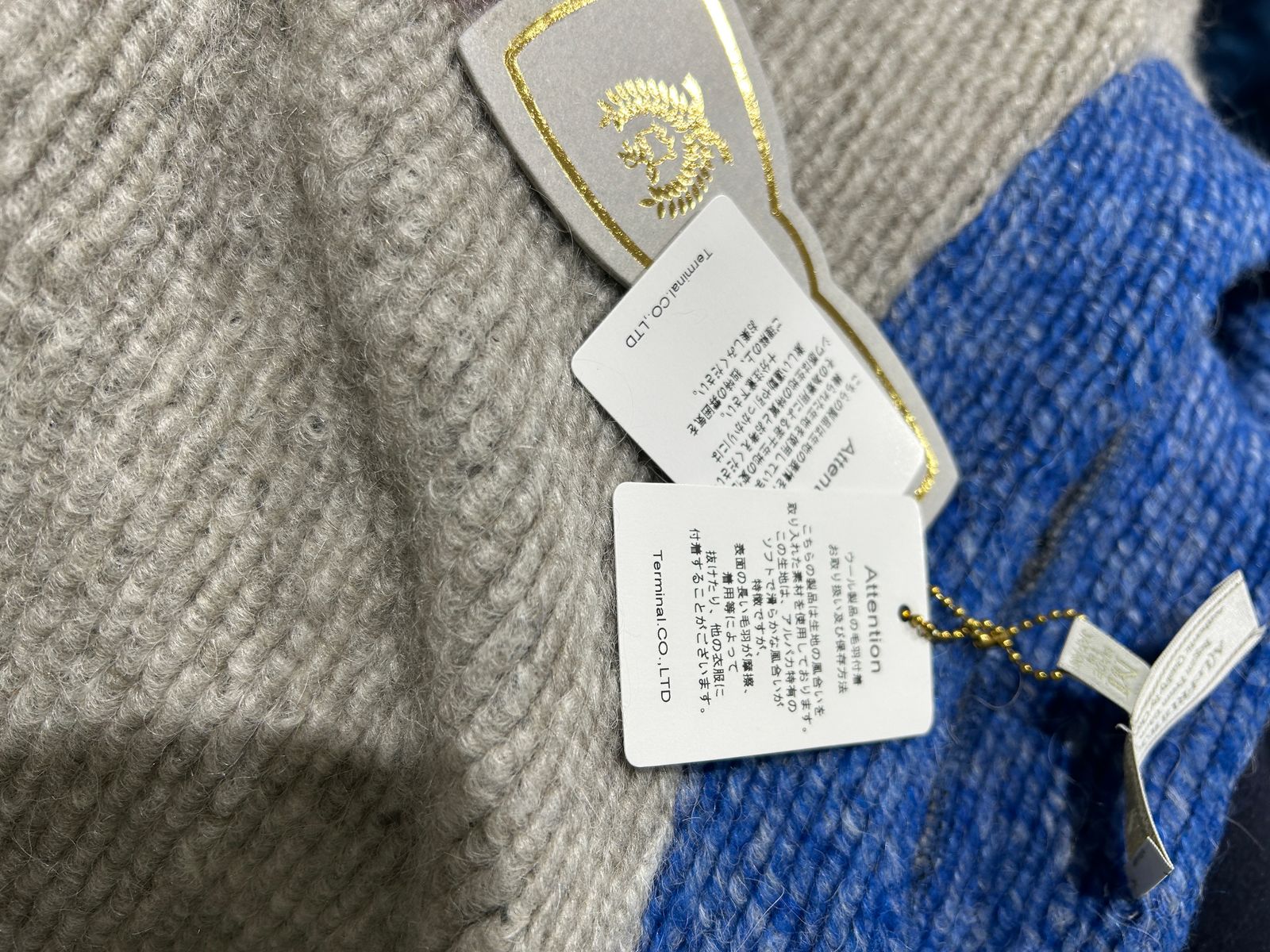 イタリア素材のカットニット切り替えボートネック【A(LeFRUDE)E】