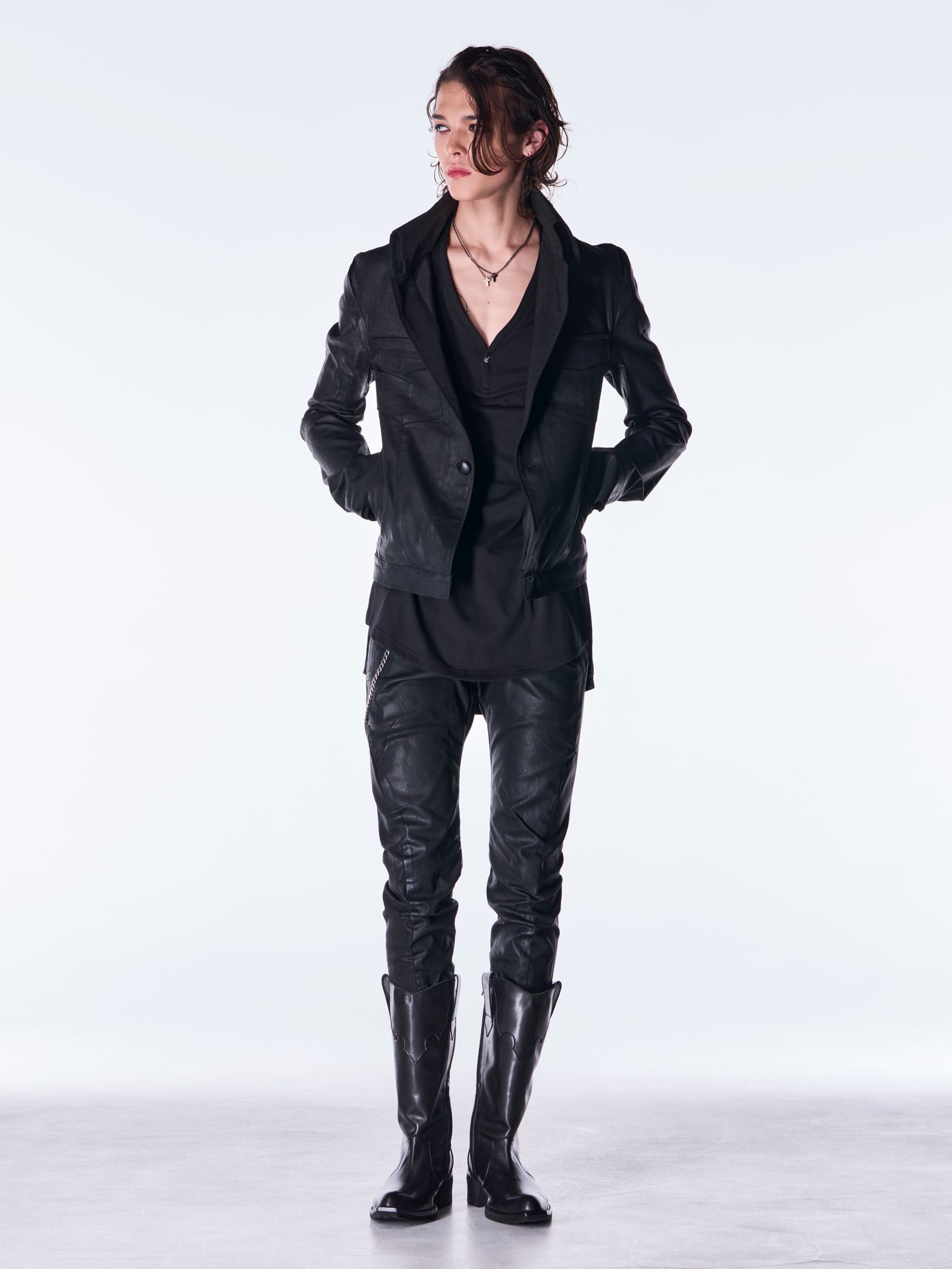 【予約品 6月29日(月) 締切】Cow Hide Western Boots / ウエスタンブーツ / ブラック