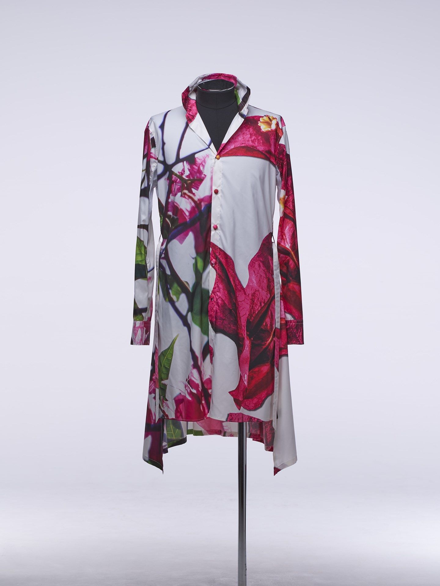 《予約品》 StandCollarFlareShirt / フレアシャツ / ブーゲンビリア 【THE ONENESS】