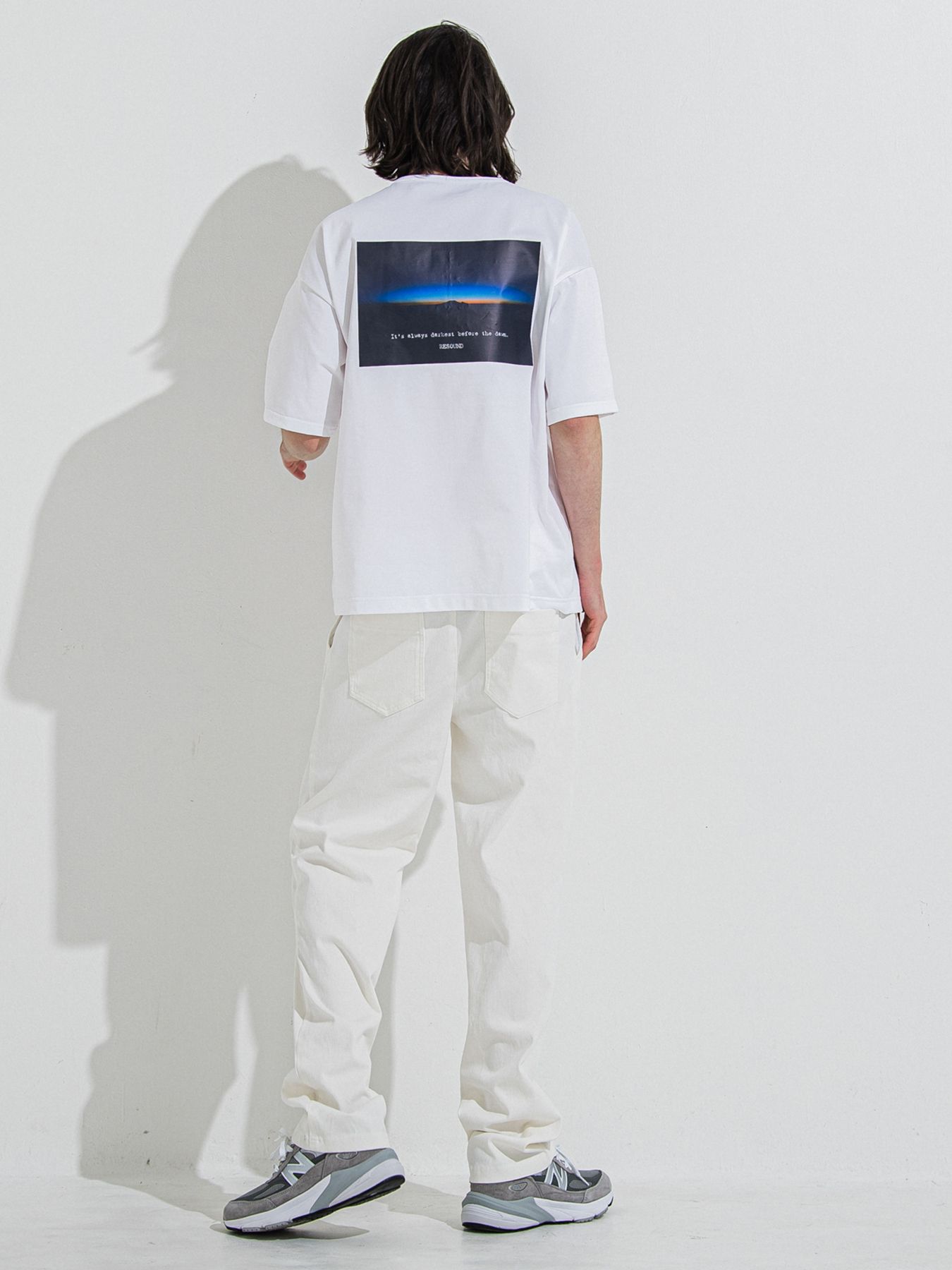 DENIM JERSEY WIDE PT / デニムジャージワイドパンツ / ホワイト