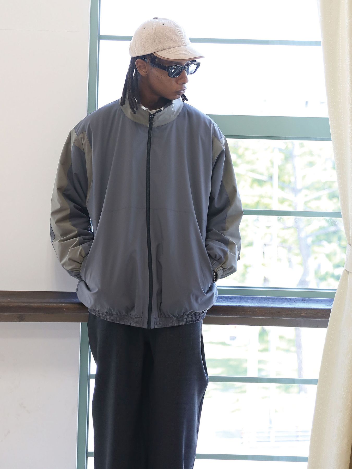 リバーシブル REVERSIBLE-HYPE JKT / GRAY-BEIGE【QUOLT】
