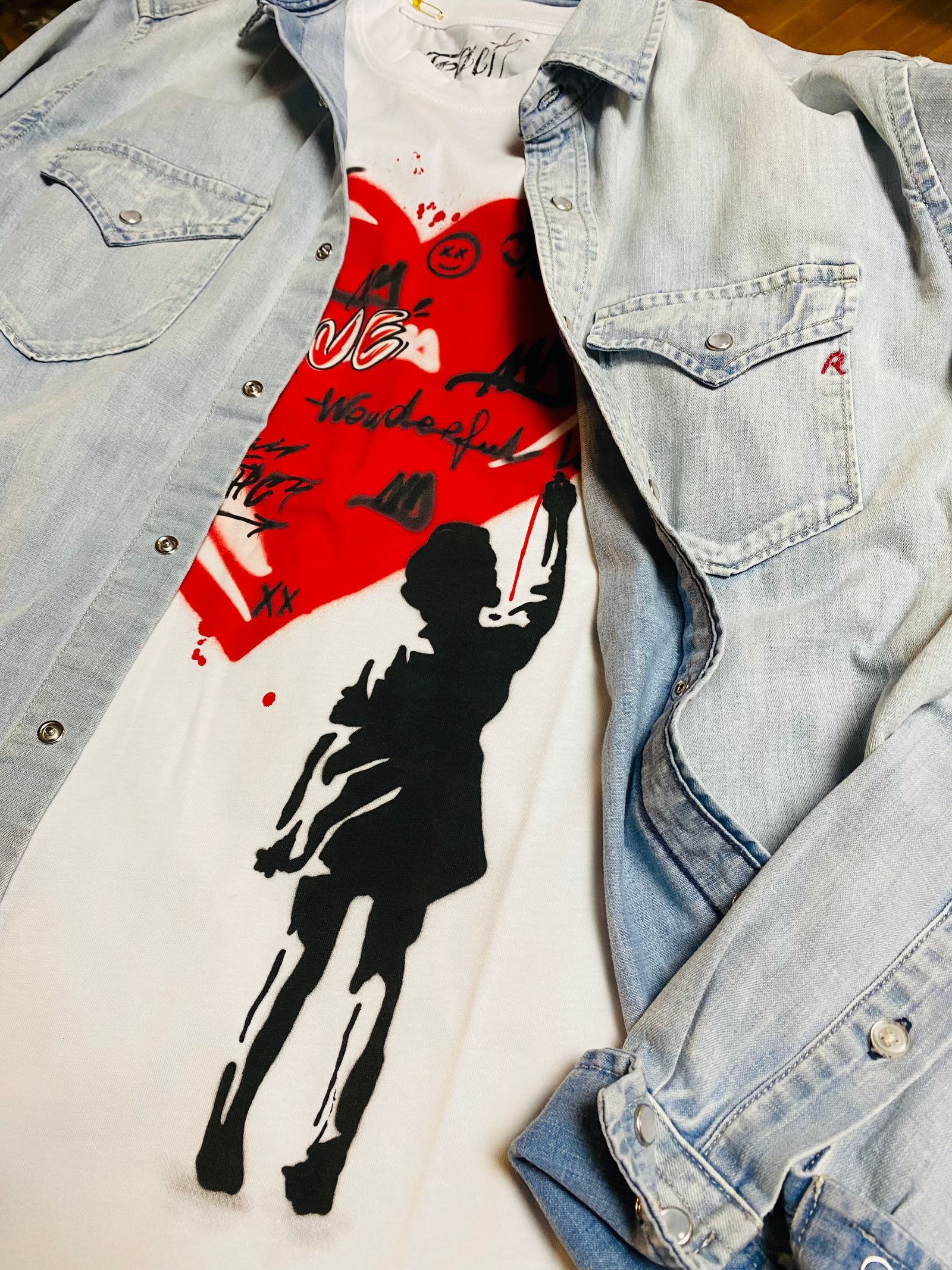 CHILDRENS LOVE T-Shirt ホワイトプリントTシャツ(TR220M)【Tract】