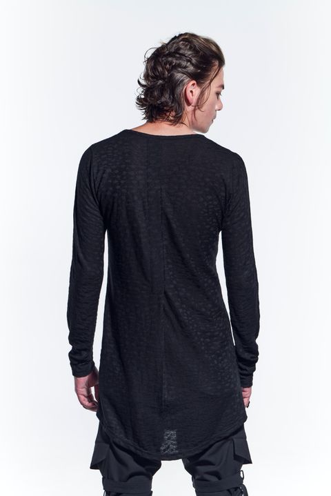 《予約品》 V-Neck LongT-Shirts Tシャツ LeopardJQD / Black 【kiryuyrik】 4月入荷予定