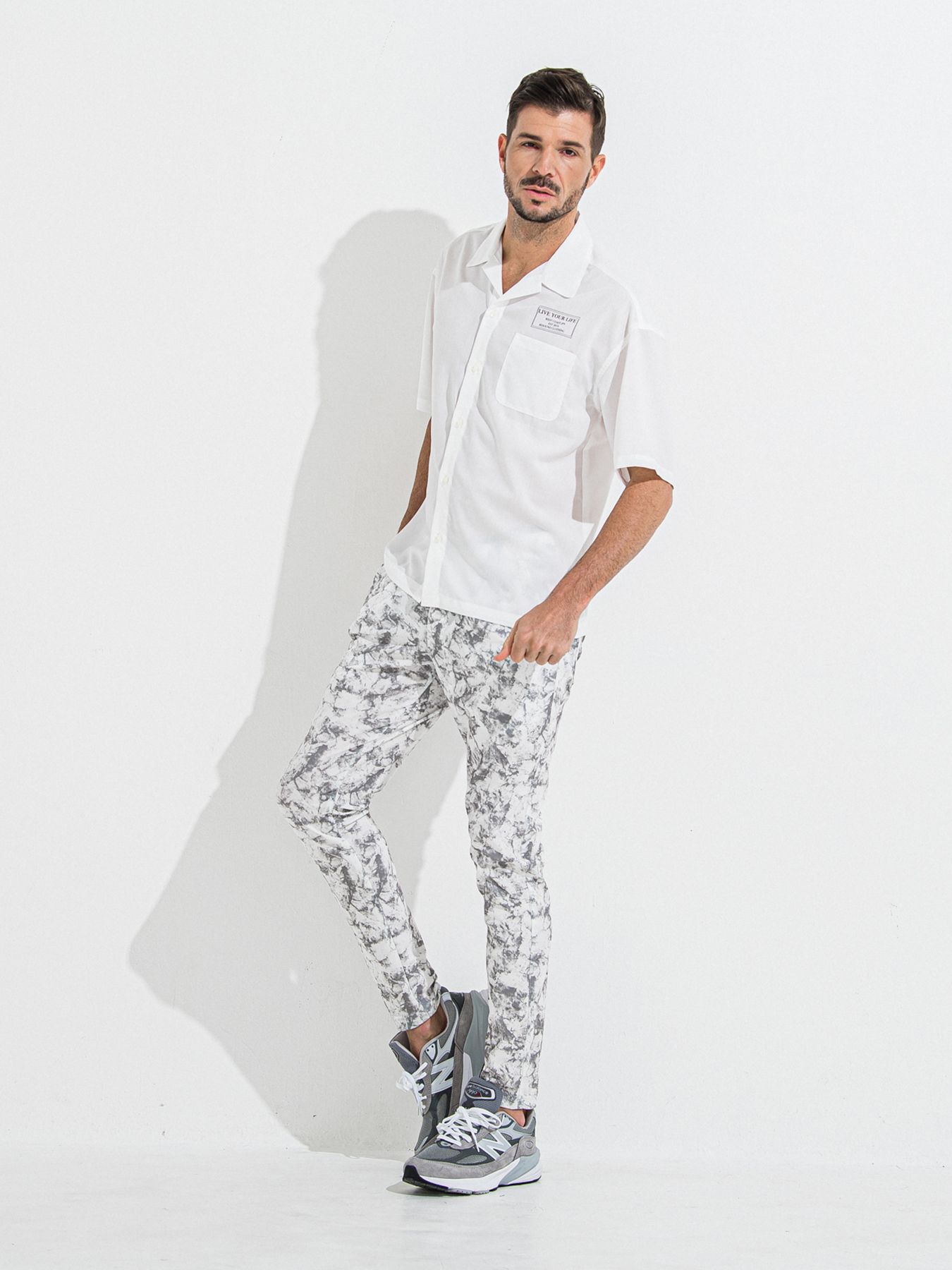 【予約品 】ZACK HALF SHIRT / ザックハーフスリーブシャツ / ホワイトプリント