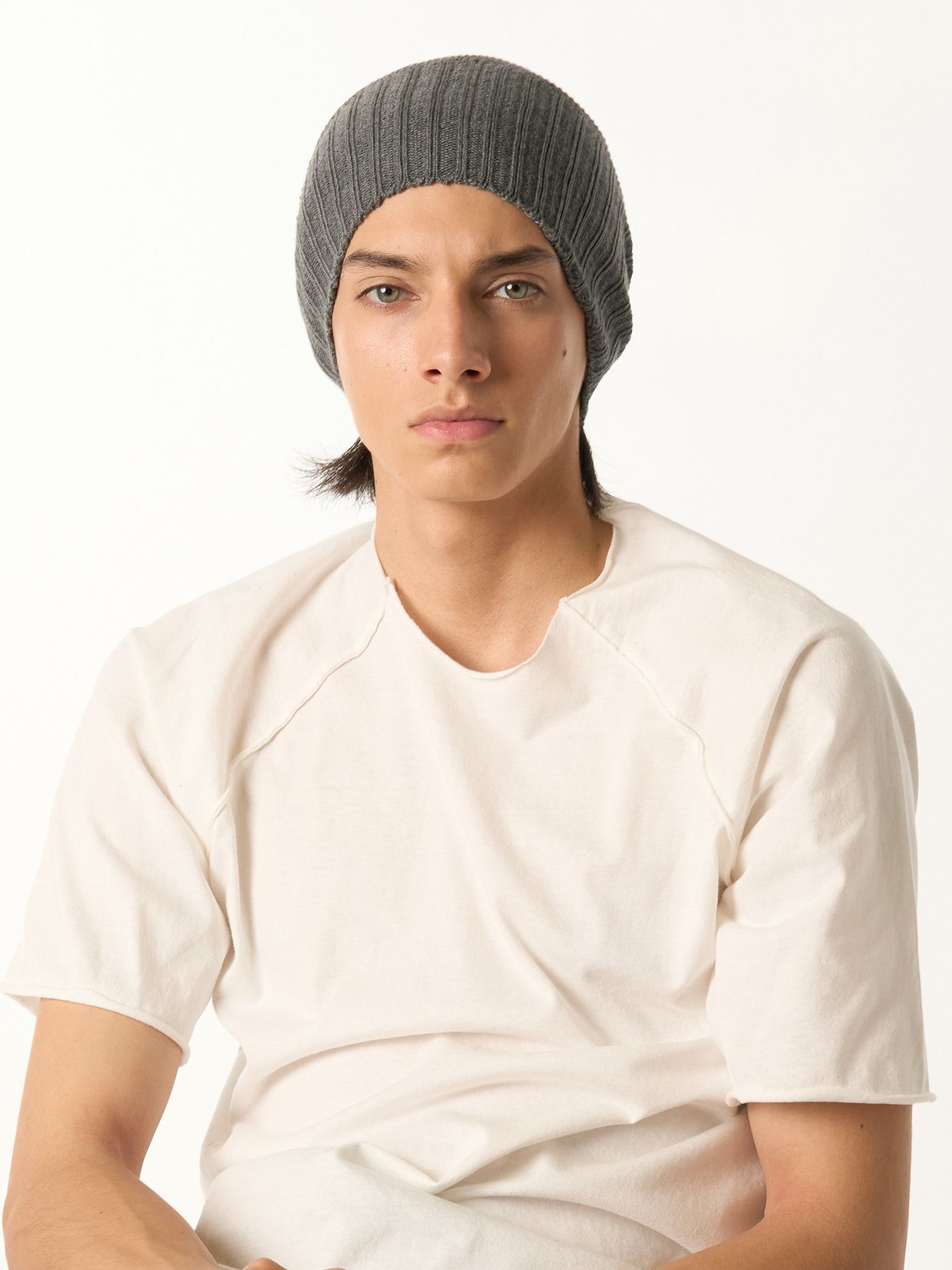 【予約品 9月23日(火) 締切】comfy 2-way knit watch / コンフィー 2ウェイ ニットワッチキャップ / チャコール