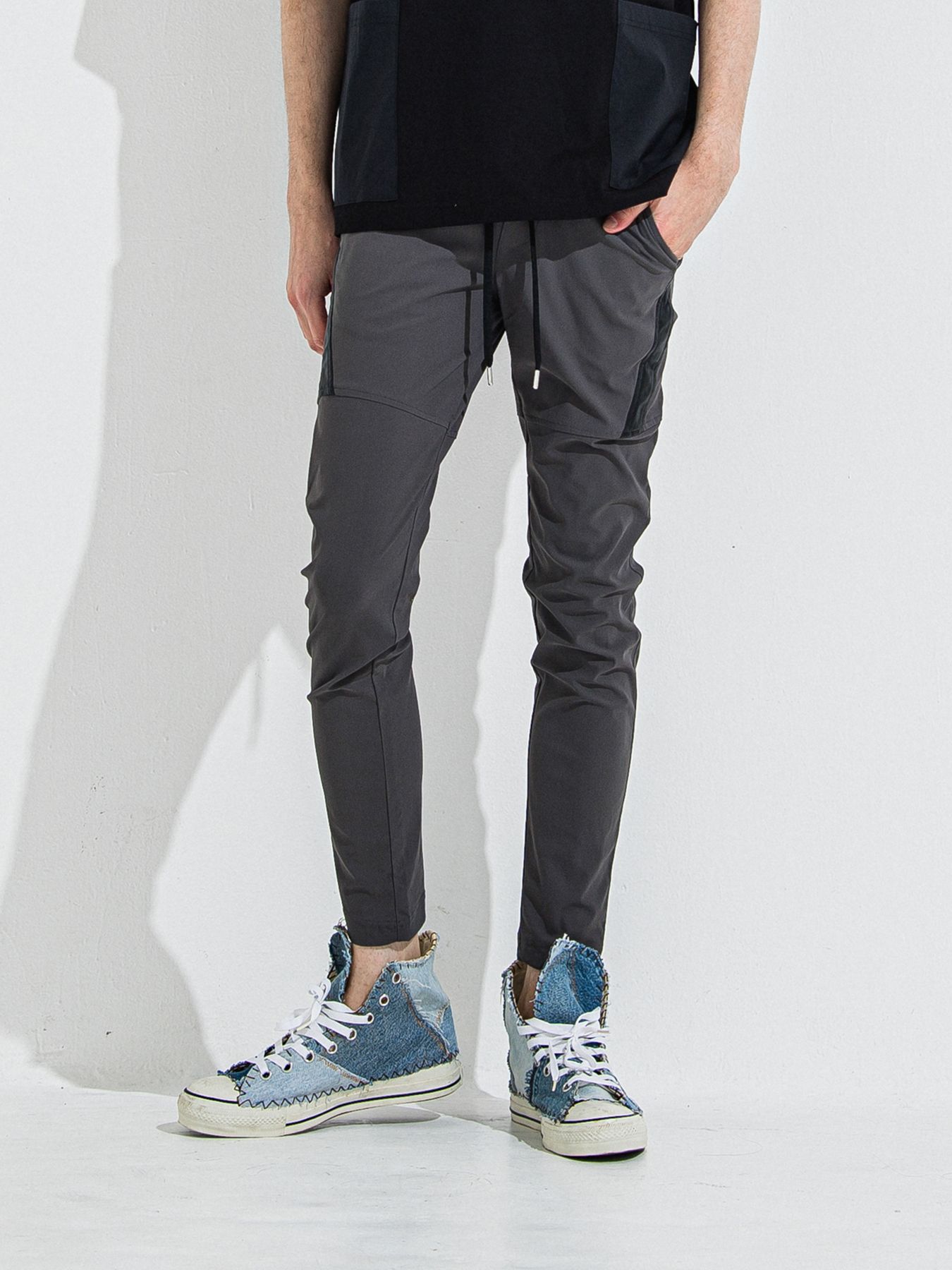 【予約品 】TYLER NYLON PANTS / タイラーナイロンパンツ / チャコール