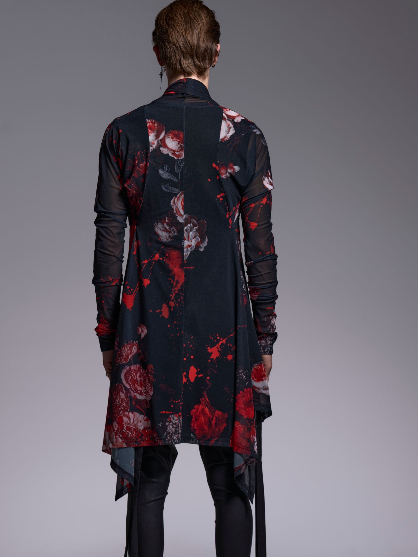 【予約品 1月4日(日) 締切】Dolman Sleeve Cardigan / ドルマンスリーブ カーディガン / ブラックフローラ