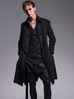【予約品 1月4日(日) 締切】Gaze Napoleon Coat / ガーゼナポレオンコート / ブラック