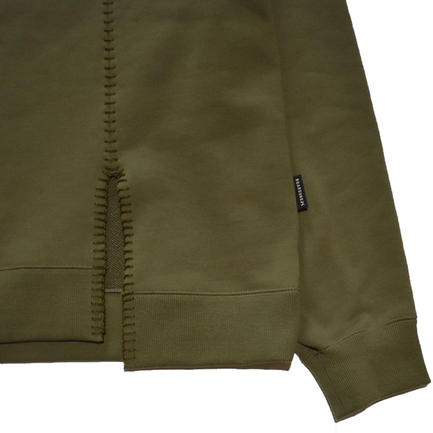 《予約品3月27日 23時55分締め》 SLIT CREWNECK CRY  / スウェット / カーキ  【roarguns 】8月中入荷予定