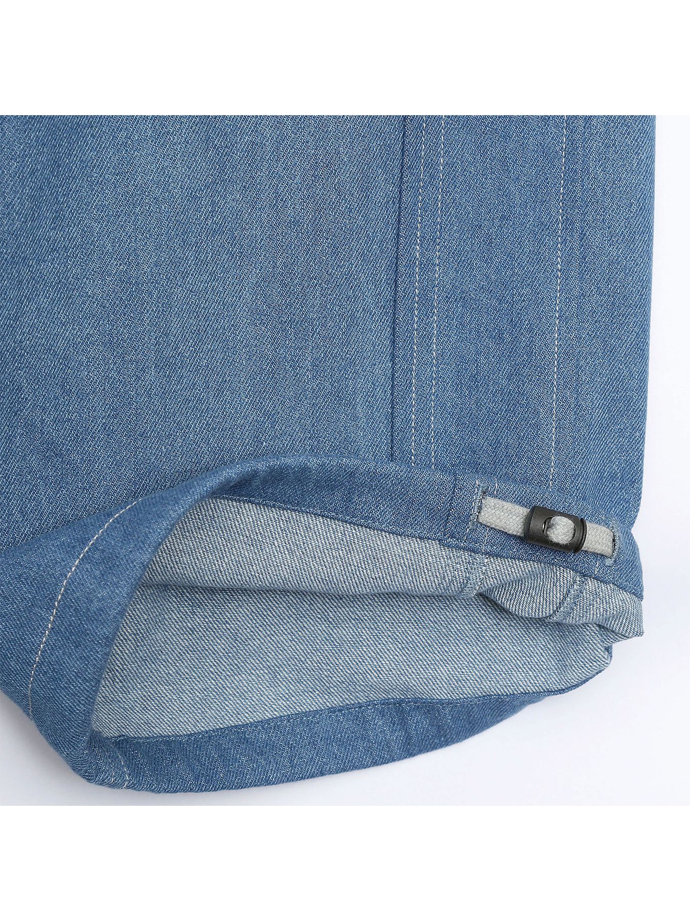 DENIM-MESH PANTS / アイスブルー【QUOLT】