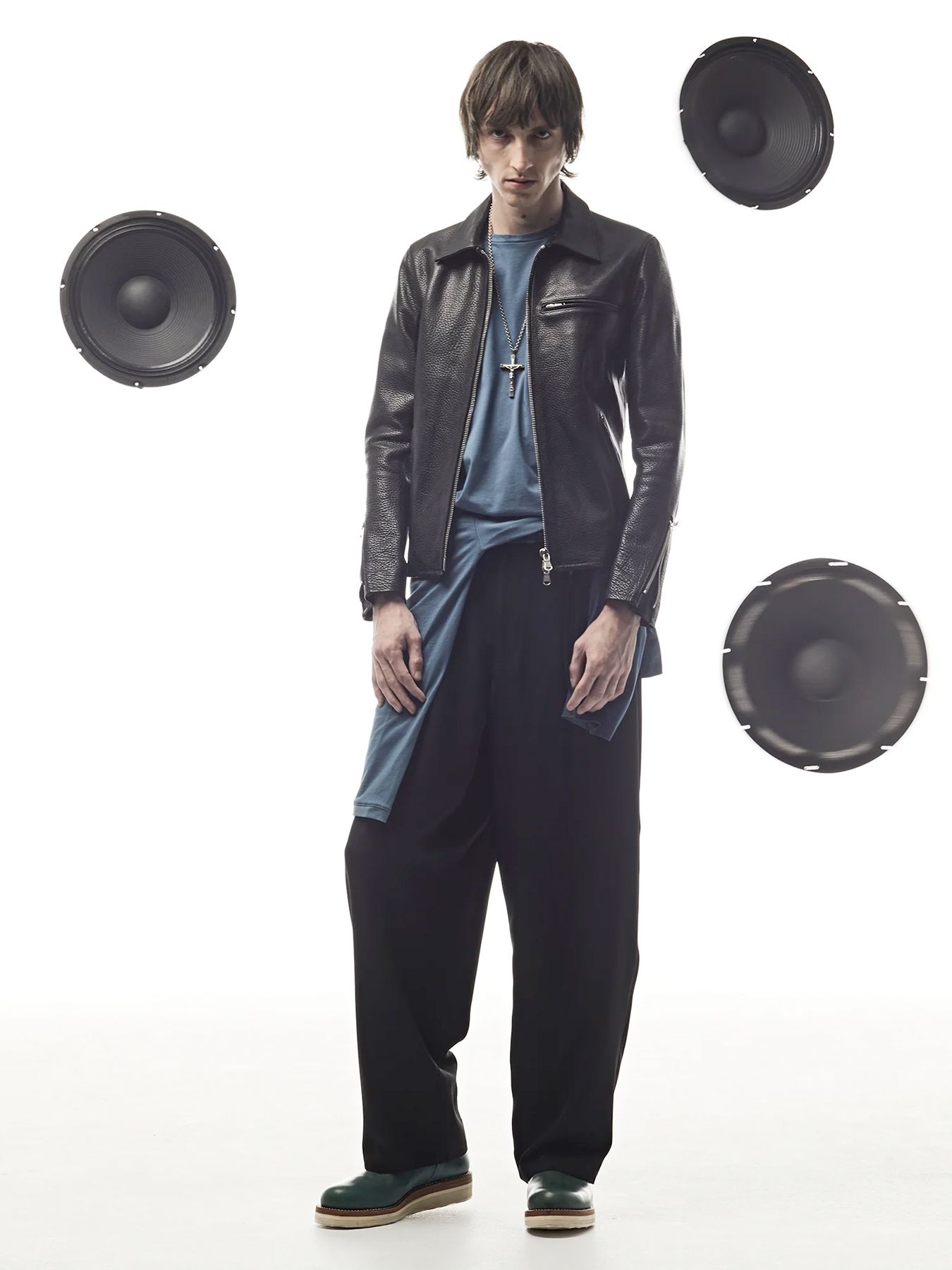 ワイドパンツPolyester Stretch Twill Barrel Wide Pants / ポリエステル ストレッチ ツイル バレル  / ブラック