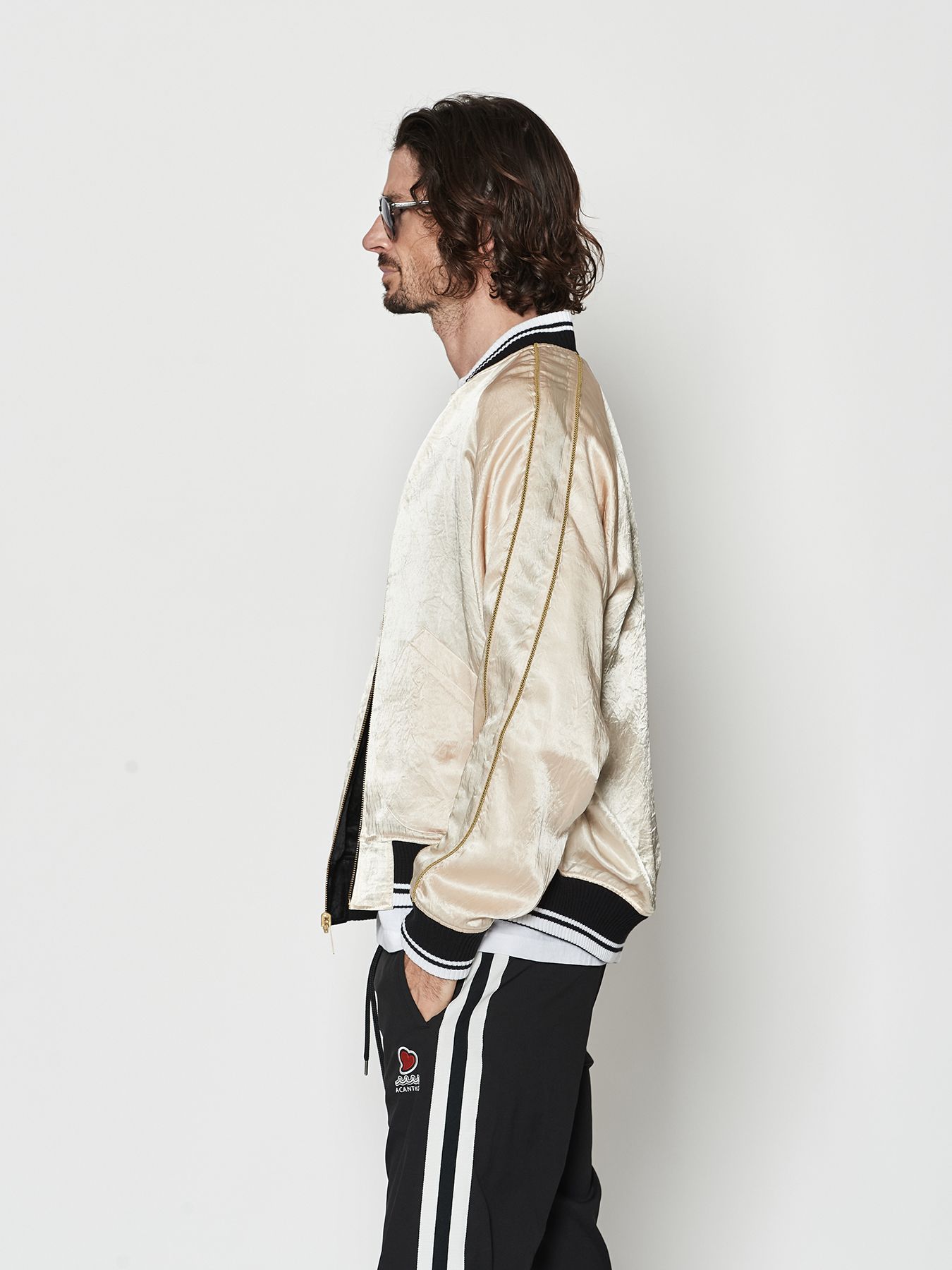【予約品 10月9日(木) 締切】muta Souvenir Jacket / リバーシブル スーヴェニアジャケット / ブラック【Acanthus × muta MARINE】