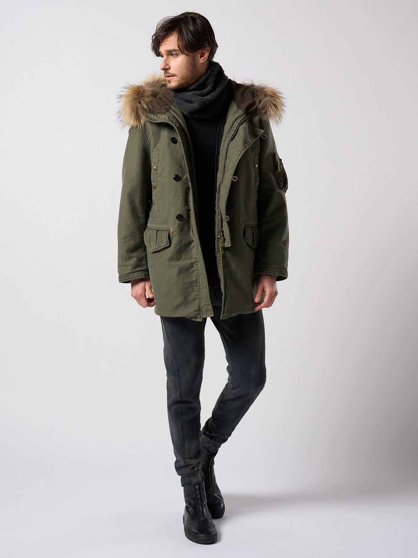 【予約品 4月19日(日) 18時締切】fade switching rib sweat pants / フェードスイッチング リブスウェットパンツ / フェードブラック