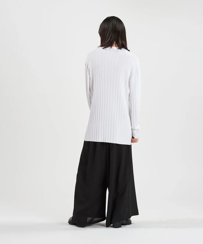 スタッズニットプルオーバー WHITE【NO ID.】